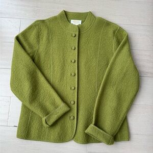 Talbots Moss Green Wool Blazer Green Woman’s SZ M